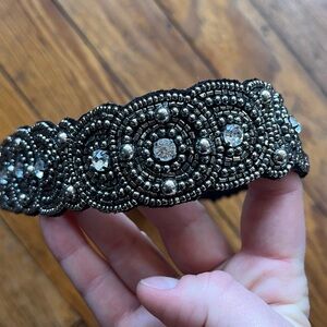 Beaded and Jeweled Elastic Belt